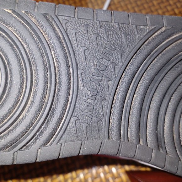 Nike white with red swoop, and black trim “All Day Play” tennis shoes; size 7Y - Picture 3 of 5